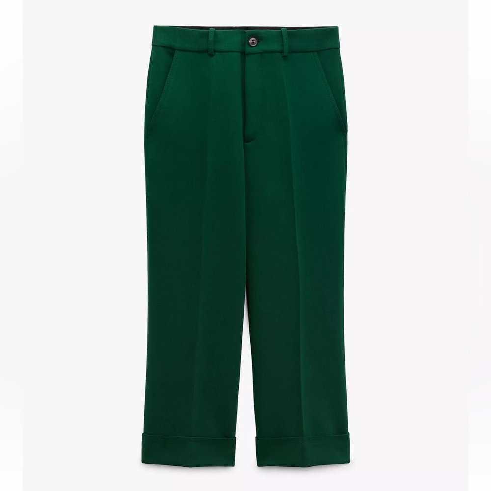 Zara Topstitched Ankle Pants